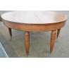 ANTICO ENORME TAVOLO ROTONDO ALLUNGABILE LEGNO NOCE EPOCA 1800 TABLE 6 GAMBE 