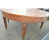 ANTICO ENORME TAVOLO ROTONDO ALLUNGABILE LEGNO NOCE EPOCA 1800 TABLE 6 GAMBE 