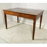 ANTICO TAVOLO PRANZO LEGNO NOCE INTARSIATO PRIMI 1900 EPOCA SALA TABLE LASTRONAT
