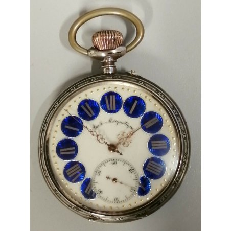 ANTICO OROLOGIO TASCA Remontoir ARGENTO 800 Ferrovie EPOCA 900 OLD POCKET WATCH 