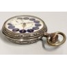 ANTICO OROLOGIO TASCA Remontoir ARGENTO 800 Ferrovie EPOCA 900 OLD POCKET WATCH 