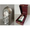 OROLOGIO VINTAGE da TAVOLO Gienpy MECCANICO termometro OLD DESK CLOCK anni 60
