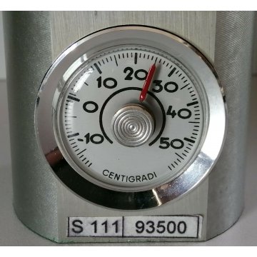 OROLOGIO VINTAGE da TAVOLO Gienpy MECCANICO termometro OLD DESK CLOCK anni 60