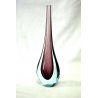 VASO GOCCIA VETRO SOMMERSO MURANO GLASS VIOLA BLU MONOFIORE 50/60 Flavio Poli 