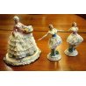 LOTTO n°3 SCULTURE L. Fabris PORCELLANA POLICROMA FIORAIA BALLERINA ROCAILLE 