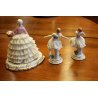 LOTTO n°3 SCULTURE L. Fabris PORCELLANA POLICROMA FIORAIA BALLERINA ROCAILLE 