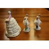 LOTTO n°3 SCULTURE L. Fabris PORCELLANA POLICROMA FIORAIA BALLERINA ROCAILLE 
