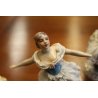 LOTTO n°3 SCULTURE L. Fabris PORCELLANA POLICROMA FIORAIA BALLERINA ROCAILLE 