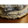 LOTTO n°3 SCULTURE L. Fabris PORCELLANA POLICROMA FIORAIA BALLERINA ROCAILLE 