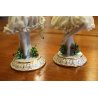 LOTTO n°3 SCULTURE L. Fabris PORCELLANA POLICROMA FIORAIA BALLERINA ROCAILLE 