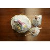 LOTTO n°3 SCULTURE L. Fabris PORCELLANA POLICROMA FIORAIA BALLERINA ROCAILLE 