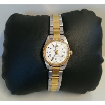 OROLOGIO POLSO LUSSO Baume & Mercier BAUMATIC 1215 vintage ACCIAIO ORO OLD WATCH