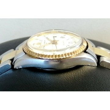 OROLOGIO POLSO LUSSO Baume & Mercier BAUMATIC 1215 vintage ACCIAIO ORO OLD WATCH