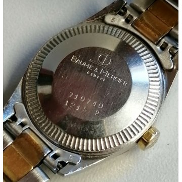 OROLOGIO POLSO LUSSO Baume & Mercier BAUMATIC 1215 vintage ACCIAIO ORO OLD WATCH