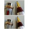 PENNA sfera ARGENTO LACCA Must De Cartier TRINITY ORO epoca SILVER BALLPOINT PEN