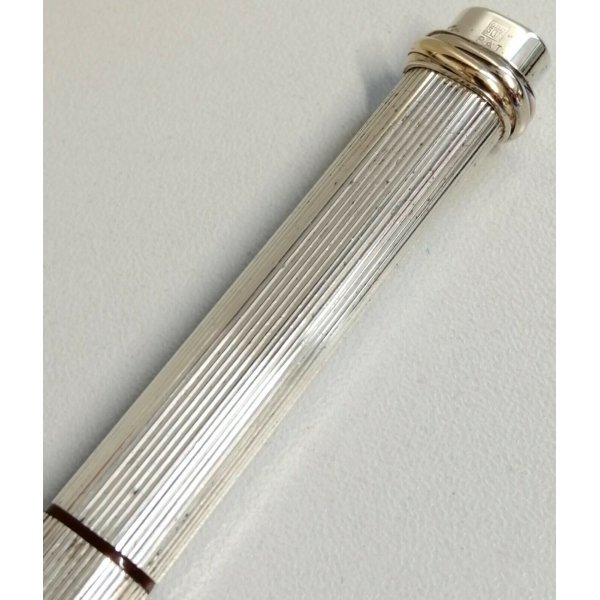 PENNA sfera ARGENTO LACCA Must De Cartier TRINITY ORO epoca SILVER  BALLPOINT PEN