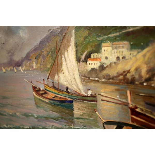 quadro olio su tela veduta del golfo di napoli - Acquista Pittura a olio  contemporanea su todocoleccion