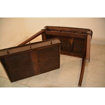 ANTICO SCRITTOIO TAVOLO SCRIVANIA CARLO X CAPPUCCINO NOCE 1840 IMPERO CONSOLLE 
