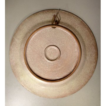 GRANDE PIATTO PARATA Aretini Zulimo CERAMICA CENTROTAVOLA SCENA BATTAGLIA NAVI