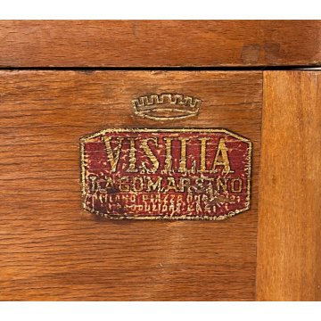 ANTICO CARRELLO UFFICIO ARCHIVIO ANNI 50 DESIGN MID CENTURY LEGNO FAGGIO 