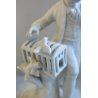 COPPIA FIGURA CERAMICA Bisquit Unter Weiss Bach DAMA CAVALIERE GERMANY EPOCA 900