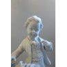 COPPIA FIGURA CERAMICA Bisquit Unter Weiss Bach DAMA CAVALIERE GERMANY EPOCA 900