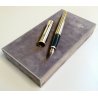Rara PENNA STILOGRAFICA Parker PREMIER Athens PLACCATA ORO rigata LACCA NERO new