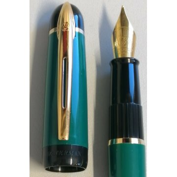 PENNA STILOGRAFICA Waterman Kultur VINTAGE verde nero STILO OLD FOUNTAIN PEN