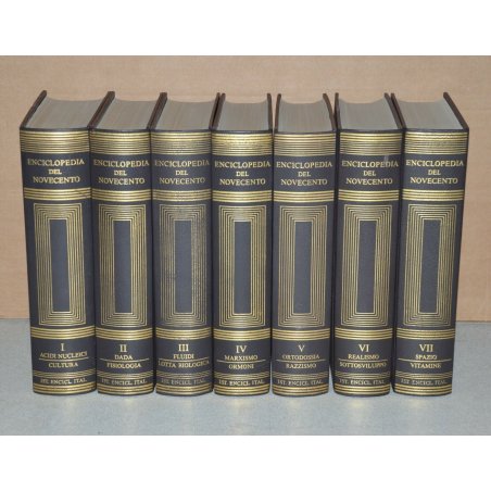 ANTICA ENCICLOPEDIA del NOVECENTO Treccani 7 VOLUMI epoca 1975 COLLEZIONE LIBRI