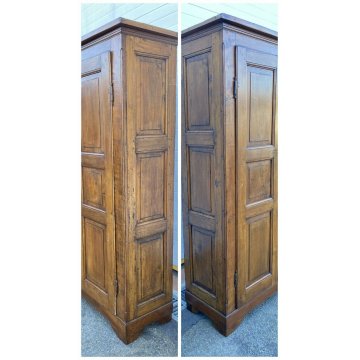 ANTICO GRANDE ARMADIO GUARDAROBA 1800 LEGNO CILIEGIO 2 ANTE CON FORMELLE OLD 