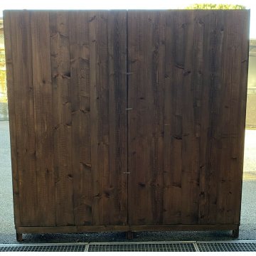 ANTICA ENORME VETRINA 1900 LIBRERIA 4 ANTE CREDENZA LEGNO DISPENSA FARMACIA OLD