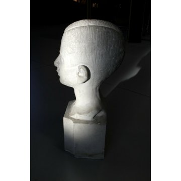 ANTICA SCULTURA TUTTOTONDO GESSO Andrea Zapelloni VOLTO TESTA BAMBINO STRESA 900