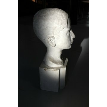ANTICA SCULTURA TUTTOTONDO GESSO Andrea Zapelloni VOLTO TESTA BAMBINO STRESA 900
