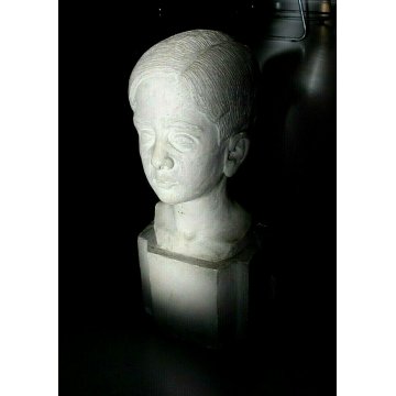 ANTICA SCULTURA TUTTOTONDO GESSO Andrea Zapelloni VOLTO TESTA BAMBINO STRESA 900