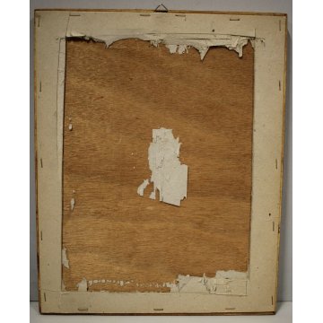 QUADRO OLIO TAVOLA C. Besana PAESAGGIO MONTANO AUTUNNO SELVA Malesco VAL VIGEZZO
