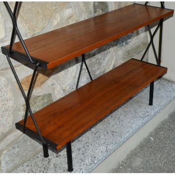 ETAGERE LIBRERIA TEAK Regal ANNI 50 ISA BERGAMO design OLD FORNITURE BOOKCASES