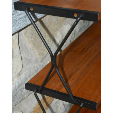 ETAGERE LIBRERIA TEAK Regal ANNI 50 ISA BERGAMO design OLD FORNITURE BOOKCASES