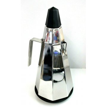CAFFETTIERA ACCIAIO F.lli Calderoni Piramide OTTAGONALE VINTAGE DESIGN ANNI '60