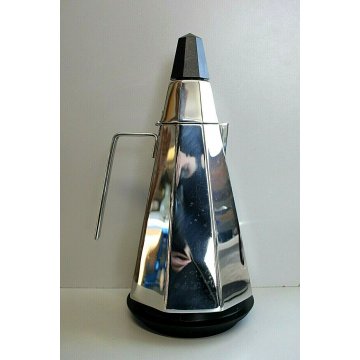 CAFFETTIERA ACCIAIO F.lli Calderoni Piramide OTTAGONALE VINTAGE DESIGN ANNI '60