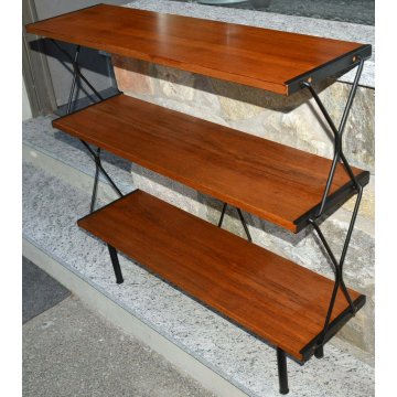 ETAGERE LIBRERIA TEAK Regal ANNI 50 ISA BERGAMO design OLD FORNITURE BOOKCASES