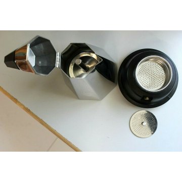 CAFFETTIERA ACCIAIO F.lli Calderoni Piramide OTTAGONALE VINTAGE DESIGN ANNI '60