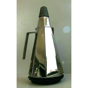 CAFFETTIERA ACCIAIO F.lli Calderoni Piramide OTTAGONALE VINTAGE DESIGN ANNI '60
