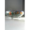 ANTICO CENTROTAVOLA BOWL 6 BICCHIERI CRISTALLO Sevres SMALTO  ART DECO' 1930