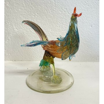 ANTICA SCULTURA FAGIANO ATTR. SEGUSO ANNI 80 VETRO MURANO VINTAGE ART GLASS
