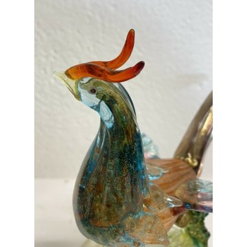 ANTICA SCULTURA FAGIANO ATTR. SEGUSO ANNI 80 VETRO MURANO VINTAGE ART GLASS