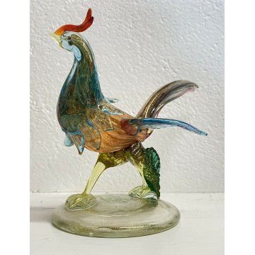 ANTICA SCULTURA FAGIANO ATTR. SEGUSO ANNI 80 VETRO MURANO VINTAGE ART GLASS