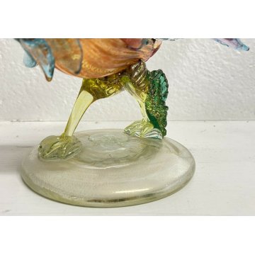 ANTICA SCULTURA FAGIANO ATTR. SEGUSO ANNI 80 VETRO MURANO VINTAGE ART GLASS