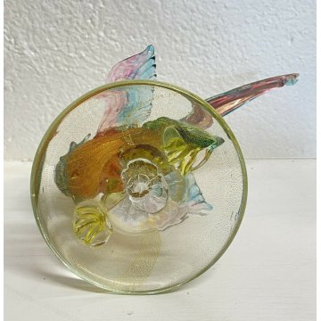 ANTICA SCULTURA FAGIANO ATTR. SEGUSO ANNI 80 VETRO MURANO VINTAGE ART GLASS