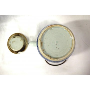 ANTICA TEIERA CERAMICA PORCELLANA BIANCO BLU CINESE BLUE AND WHITE TEAPOT CHINA