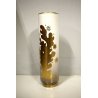 VASO CILINDRICO PORCELLANA ORO 24Kt Morbelli Arte DECORO ASTRATTO AMEBA FIORI 70